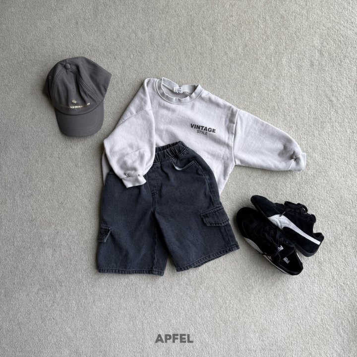 Apfel - Korean Children Fashion - #toddlerclothing - Cruise Bermuda Denim Pants - 12