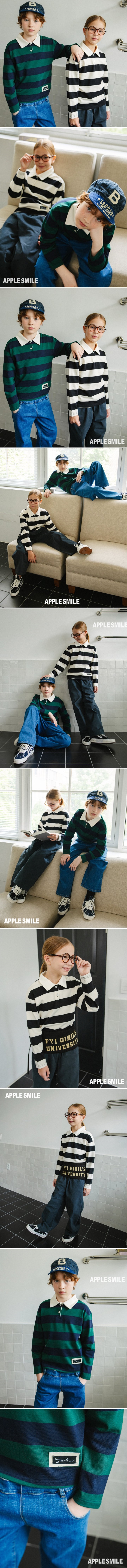 Apple Smile - Korean Children Fashion - #designkidswear - S Collar Tee - 2