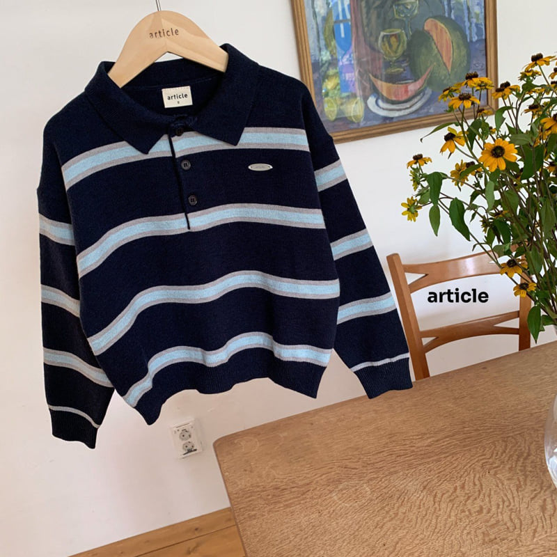 Article - Korean Children Fashion - #Kfashion4kids - Poby Rugby Collar Knit - 3
