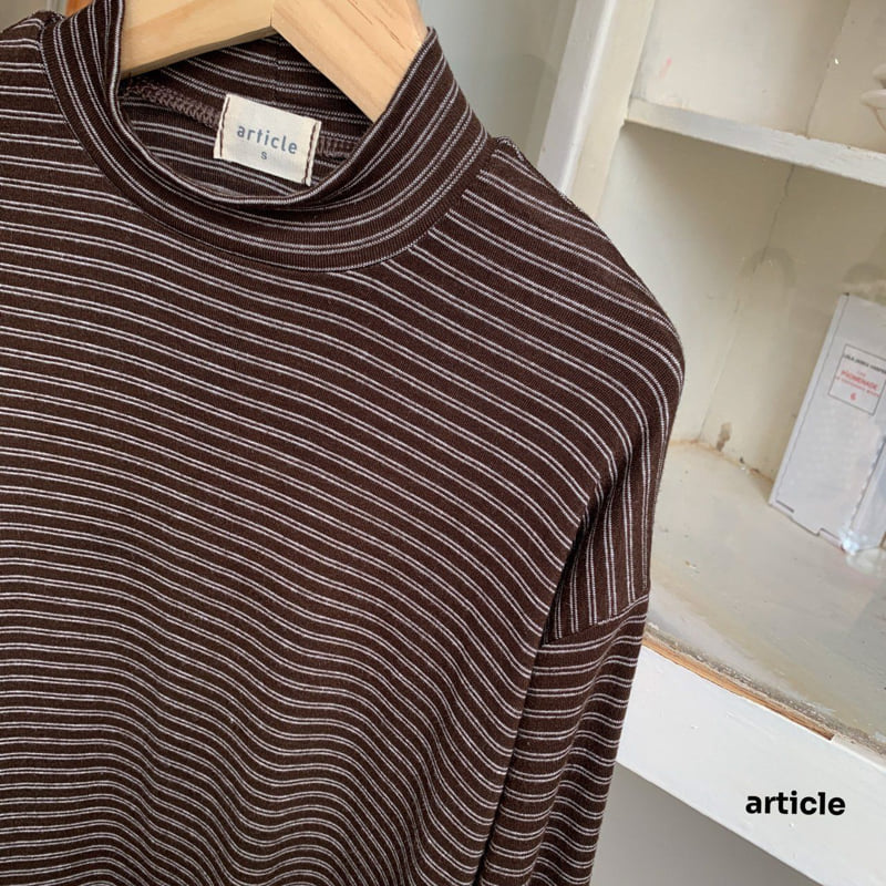 Article - Korean Children Fashion - #Kfashion4kids - Touch Stripe Turtleneck - 3