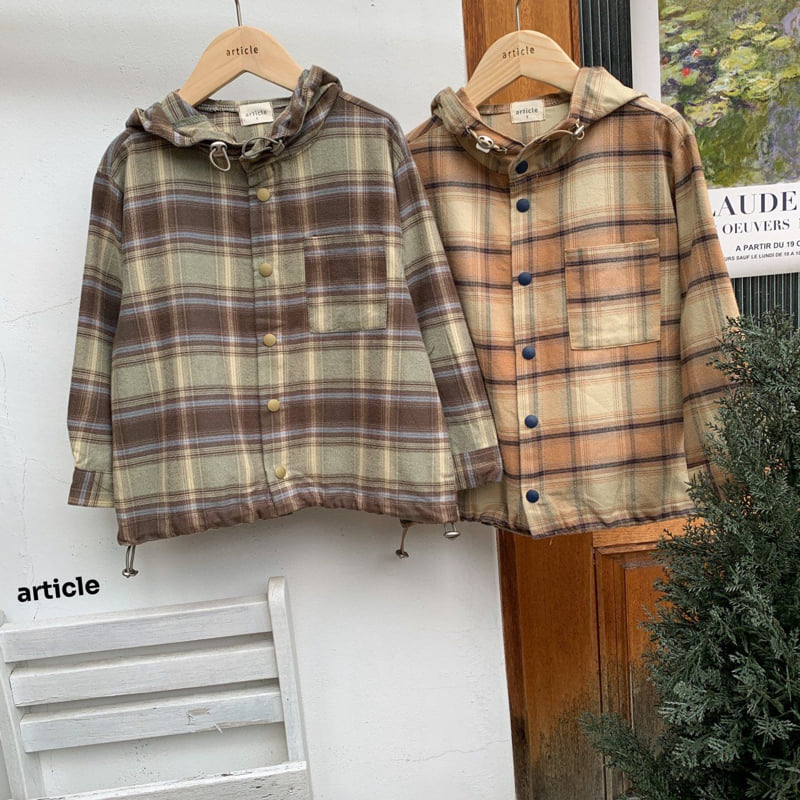 Article - Korean Children Fashion - #Kfashion4kids - Farm Check Hoodie - 8