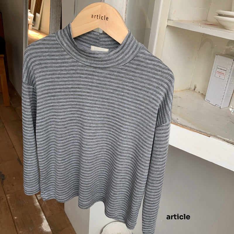Article - Korean Children Fashion - #childofig - Touch Stripe Turtleneck - 8