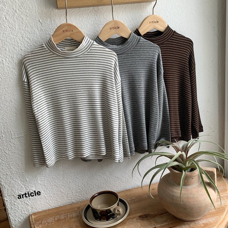 Article - Korean Children Fashion - #childofig - Touch Stripe Turtleneck - 9