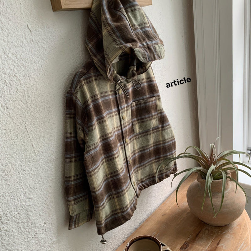 Article - Korean Children Fashion - #childrensboutique - Farm Check Hoodie