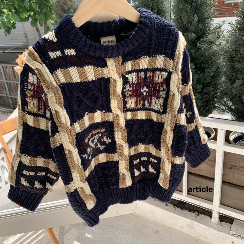 Article - Korean Children Fashion - #childrensboutique - Block Knit - 8