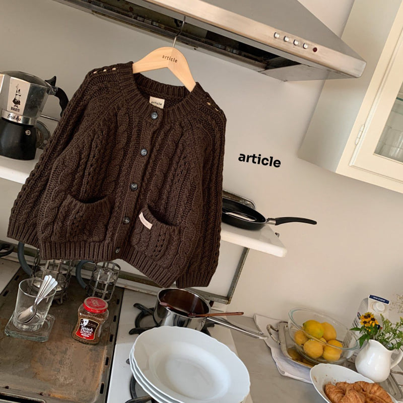 Article - Korean Children Fashion - #discoveringself - Eyelet Fisherman Cardigan - 6