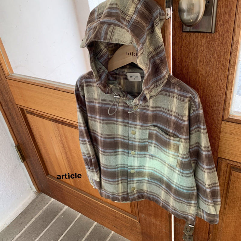 Article - Korean Children Fashion - #discoveringself - Farm Check Hoodie - 4