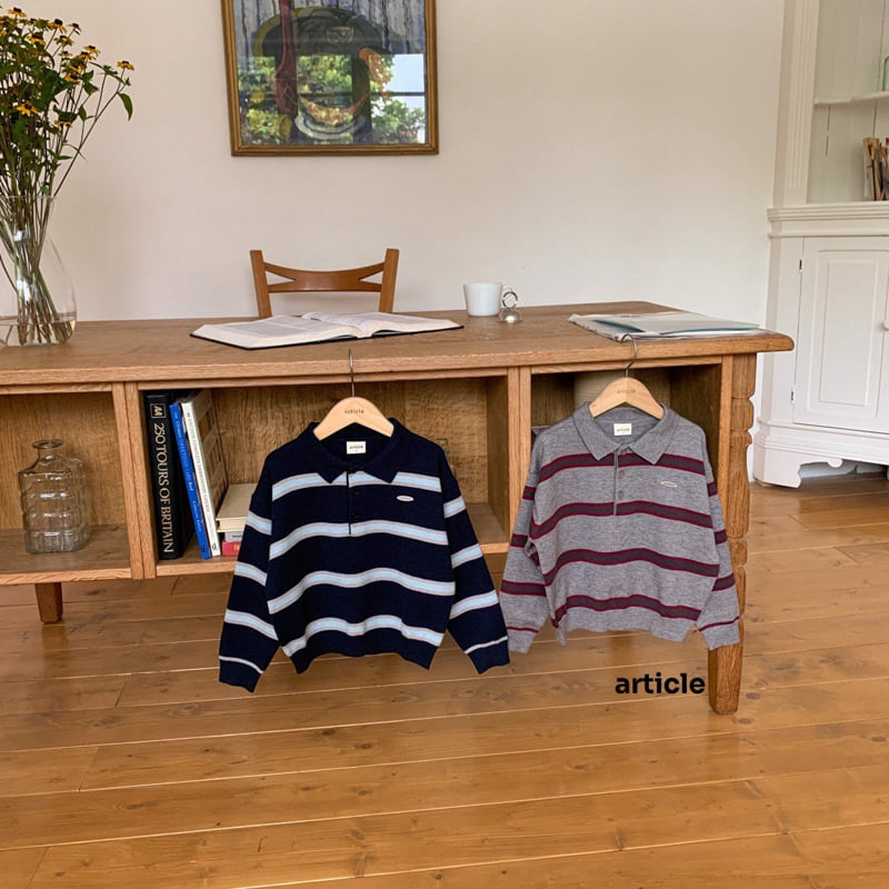 Article - Korean Children Fashion - #kidsstore - Poby Rugby Collar Knit