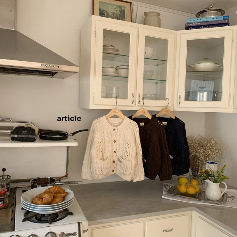 Article - Korean Children Fashion - #kidzfashiontrend - Eyelet Fisherman Cardigan - 10