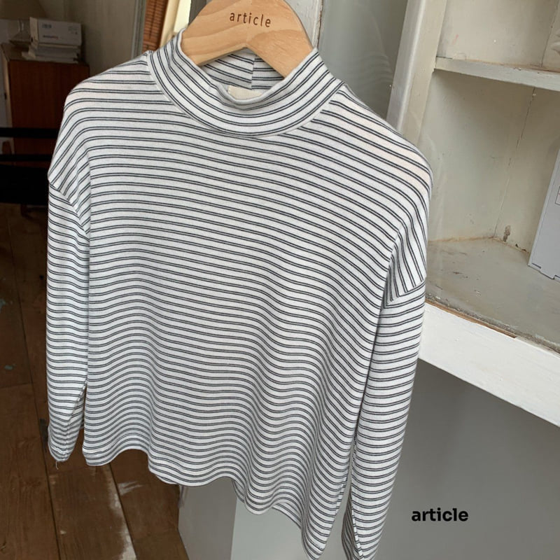 Article - Korean Children Fashion - #magicofchildhood - Touch Stripe Turtleneck - 5