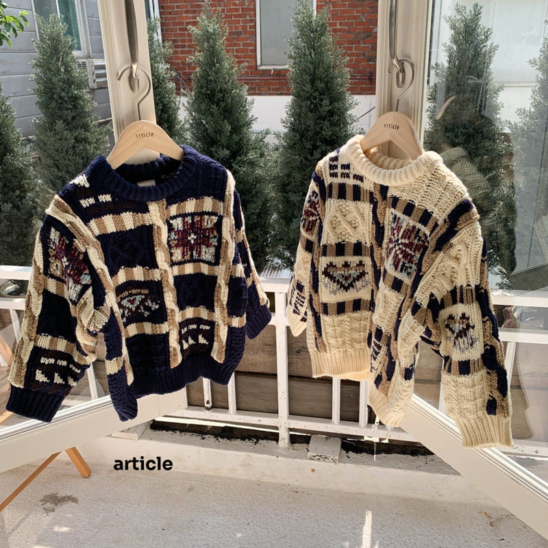 Article - Korean Children Fashion - #magicofchildhood - Block Knit
