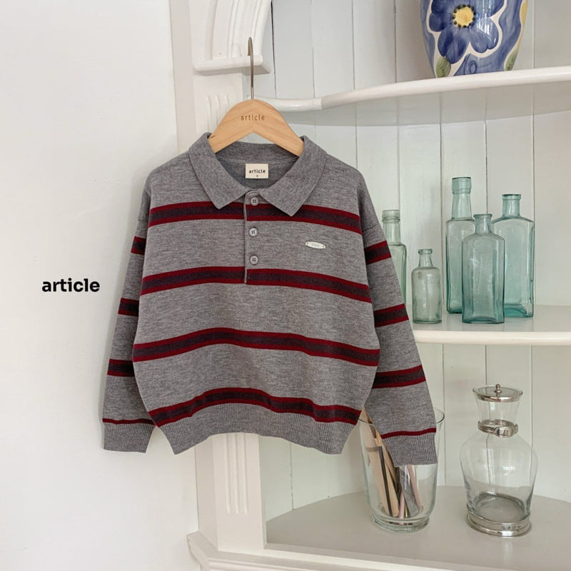 Article - Korean Children Fashion - #minifashionista - Poby Rugby Collar Knit - 6