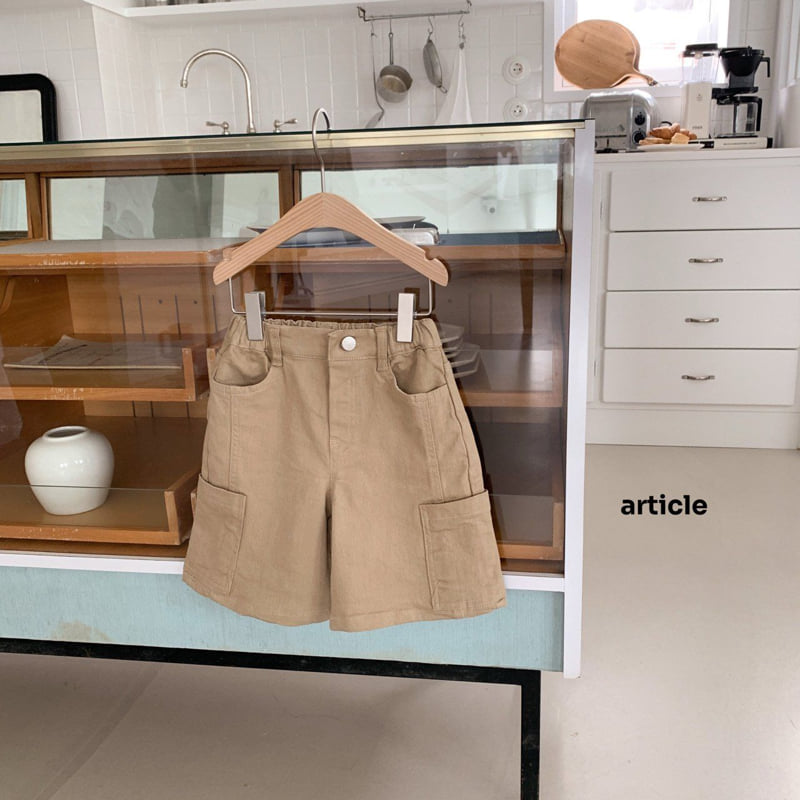 Article - Korean Children Fashion - #magicofchildhood - Hip Cargo Bermuda Pants - 4