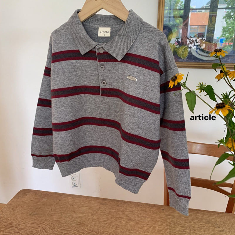 Article - Korean Children Fashion - #prettylittlegirls - Poby Rugby Collar Knit - 7