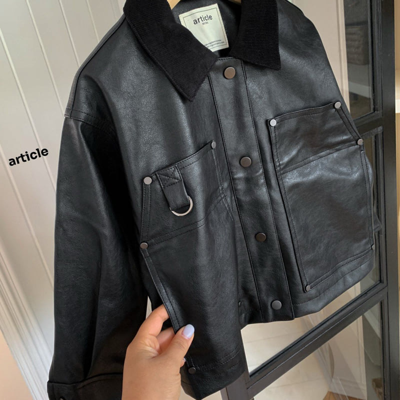 Article - Korean Children Fashion - #prettylittlegirls - Pound Leather Jacket - 2