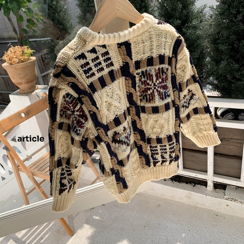 Article - Korean Children Fashion - #prettylittlegirls - Block Knit - 3
