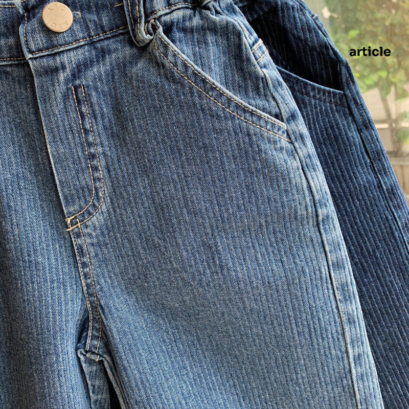 Article - Korean Children Fashion - #stylishchildhood - ST Line Denim Pants - 9