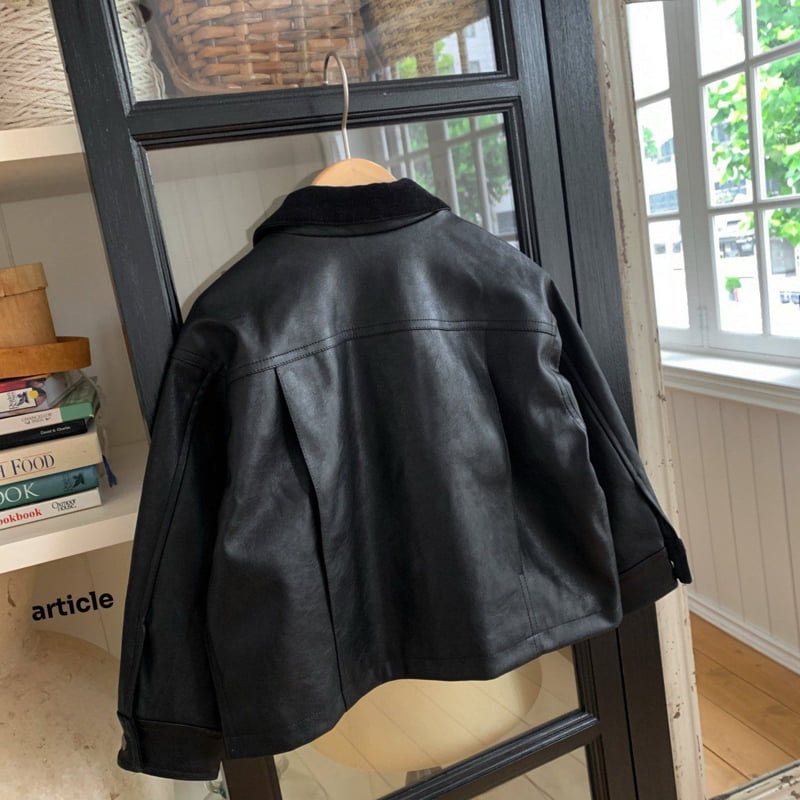 Article - Korean Children Fashion - #stylishchildhood - Pound Leather Jacket - 5