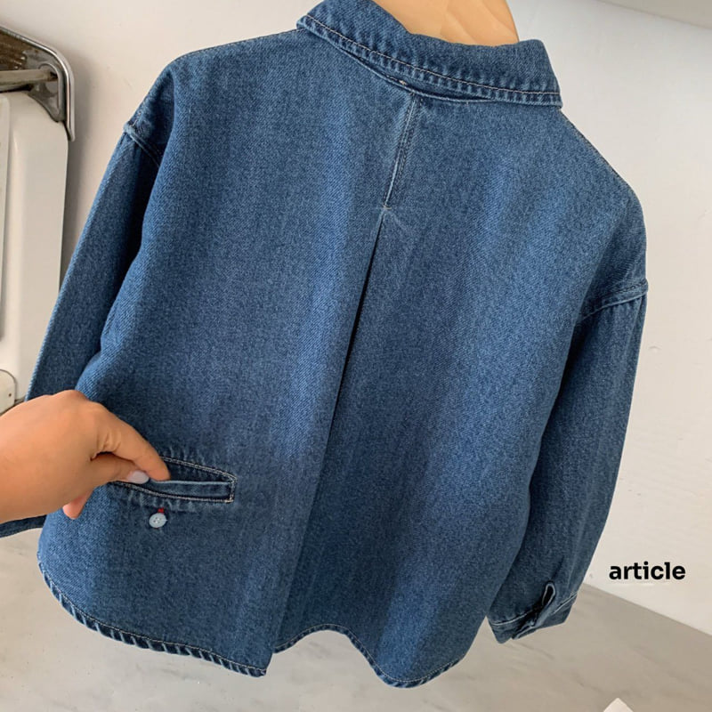 Article - Korean Children Fashion - #todddlerfashion - Port Denim Shacket - 5