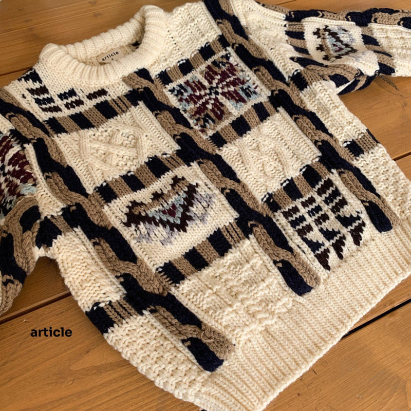 Article - Korean Children Fashion - #toddlerclothing - Block Knit - 5