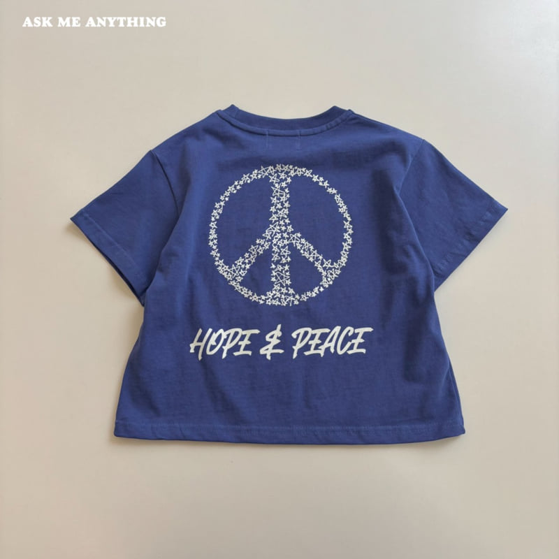 Peace Short Sleeve Tee by Ask Me Anything for Child - view 5