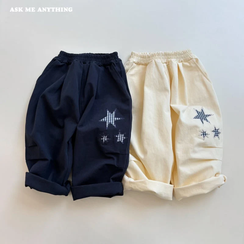 Ask Me Anything - Korean Children Fashion - #fashionkids - Star Patch Pants