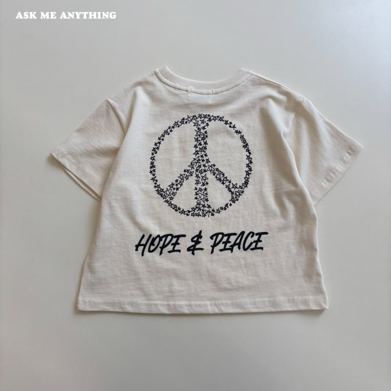 Peace Short Sleeve Tee by Ask Me Anything for Child - view 10