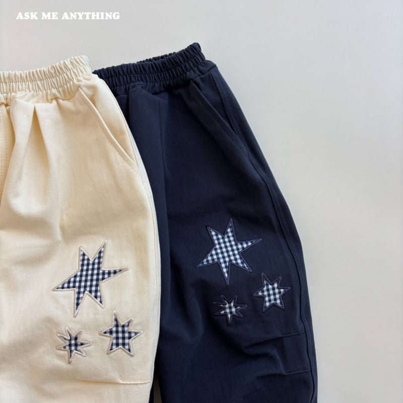 Ask Me Anything - Korean Children Fashion - #kidsshorts - Star Patch Pants - 2
