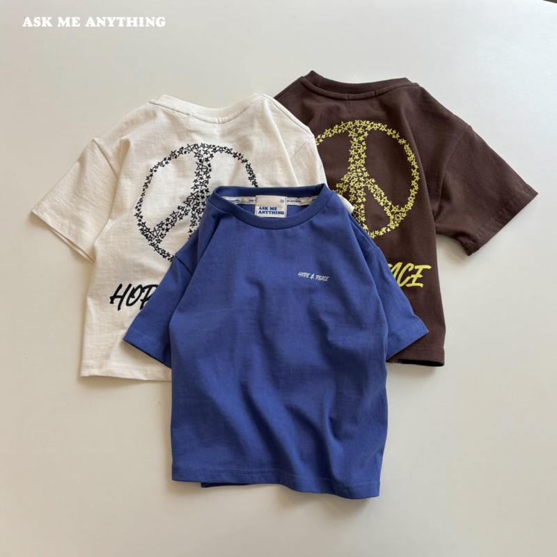 Peace Short Sleeve Tee by Ask Me Anything for Child - view 1