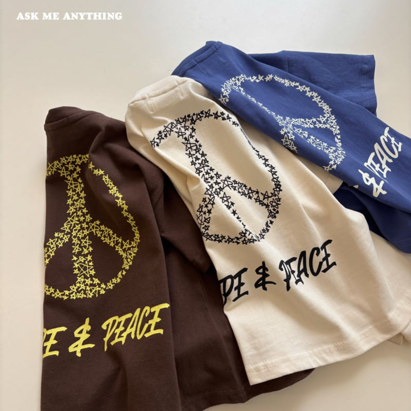 Peace Short Sleeve Tee by Ask Me Anything for Child - view 3