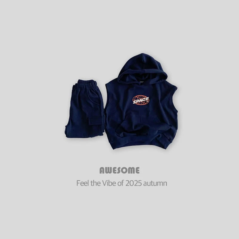 Awesome Bebe - Korean Children Fashion - #childofig - Hood Vest Set - 3