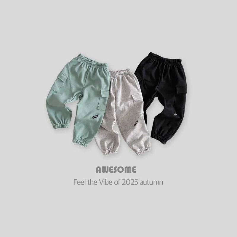Awesome Bebe - Korean Children Fashion - #childofig - Diagonal Cargo Pants - 4