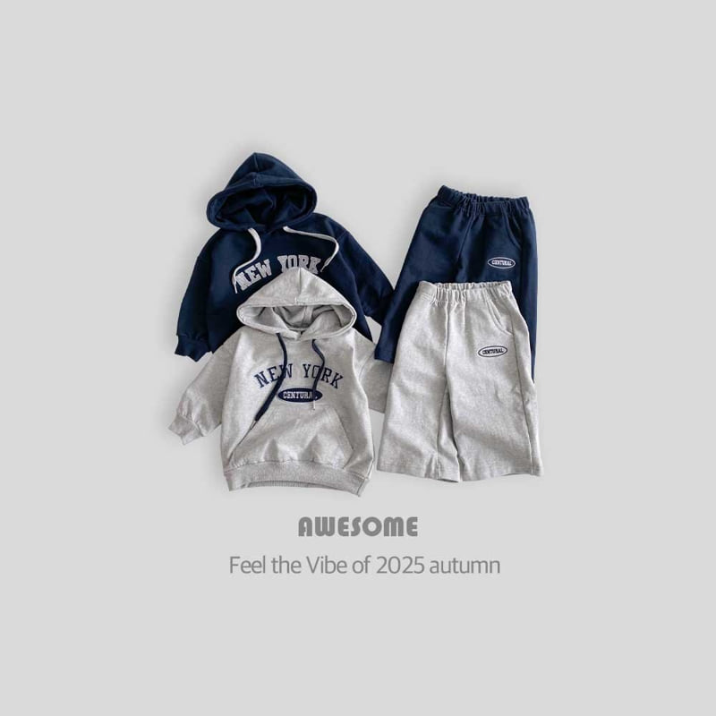 Awesome Bebe - Korean Children Fashion - #childrensboutique - New York CP Terry Hood Set