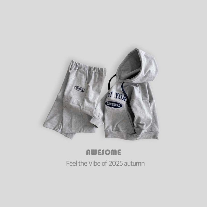 Awesome Bebe - Korean Children Fashion - #discoveringself - New York CP Terry Hood Set - 4