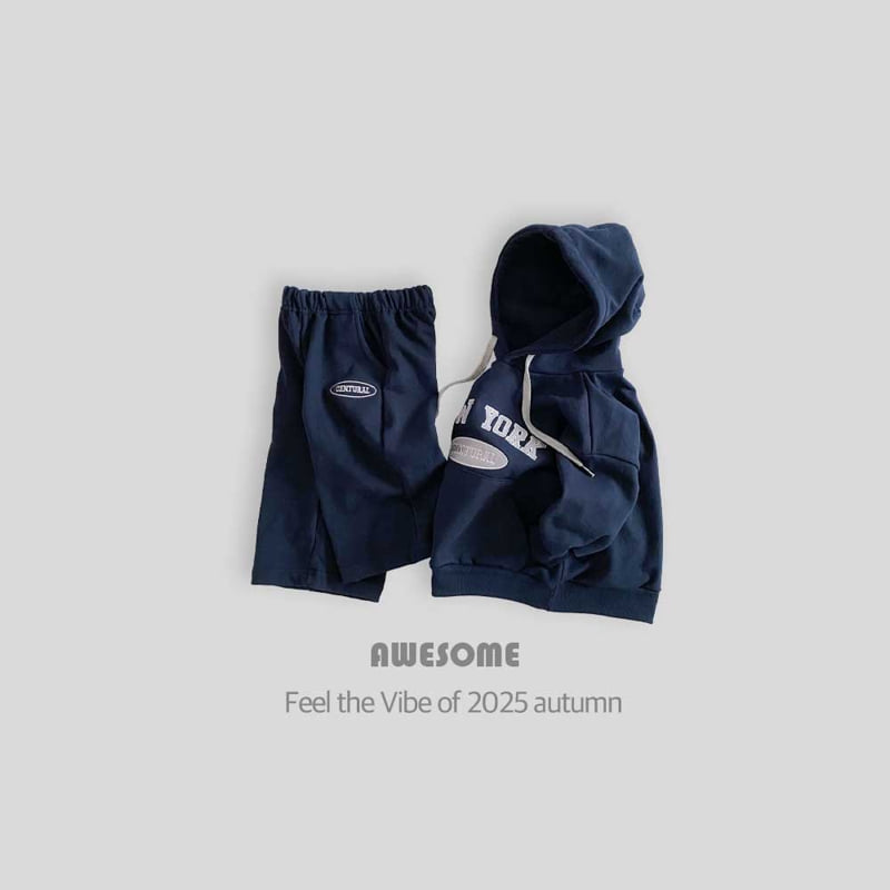 Awesome Bebe - Korean Children Fashion - #kidsshorts - New York CP Terry Hood Set - 5