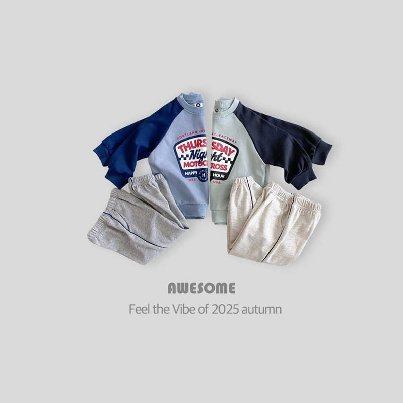 Awesome Bebe - Korean Children Fashion - #kidsshorts - Night Raglan Set - 4