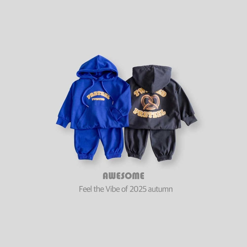 Awesome Bebe - Korean Children Fashion - #kidsstore - Pretzel Hoodie Set - 3
