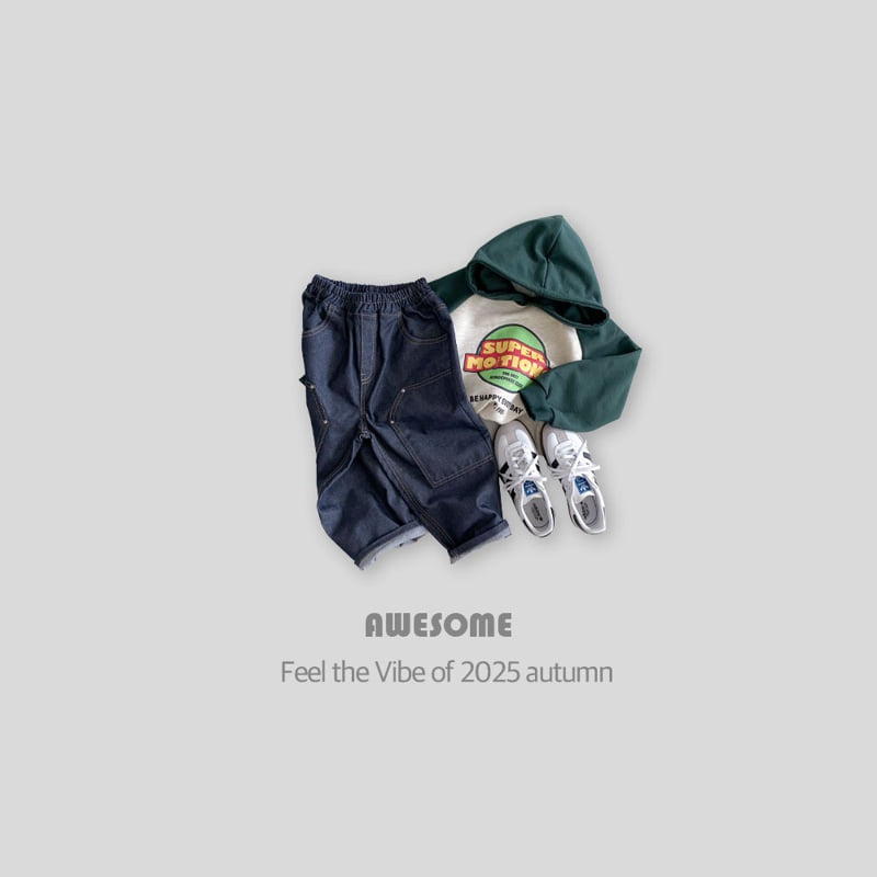 Awesome Bebe - Korean Children Fashion - #littlefashionista - Rivet Work Denim Pants - 6