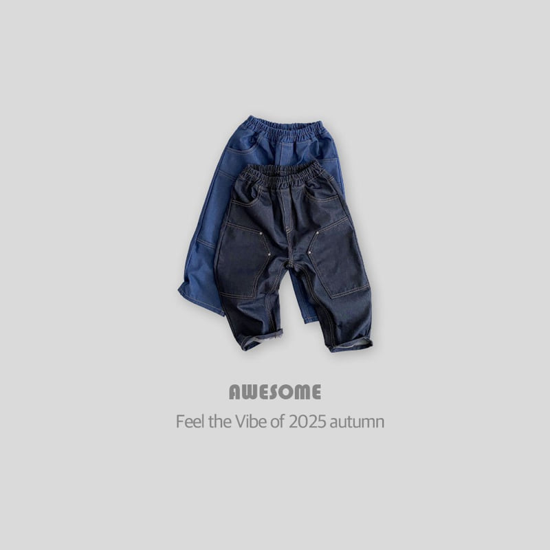 Awesome Bebe - Korean Children Fashion - #prettylittlegirls - Rivet Work Denim Pants - 9
