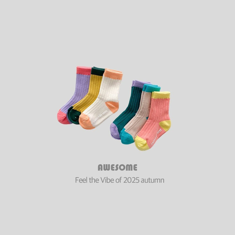 Awesome Bebe - Korean Children Fashion - #stylishchildhood - Pastel Socks Set - 5