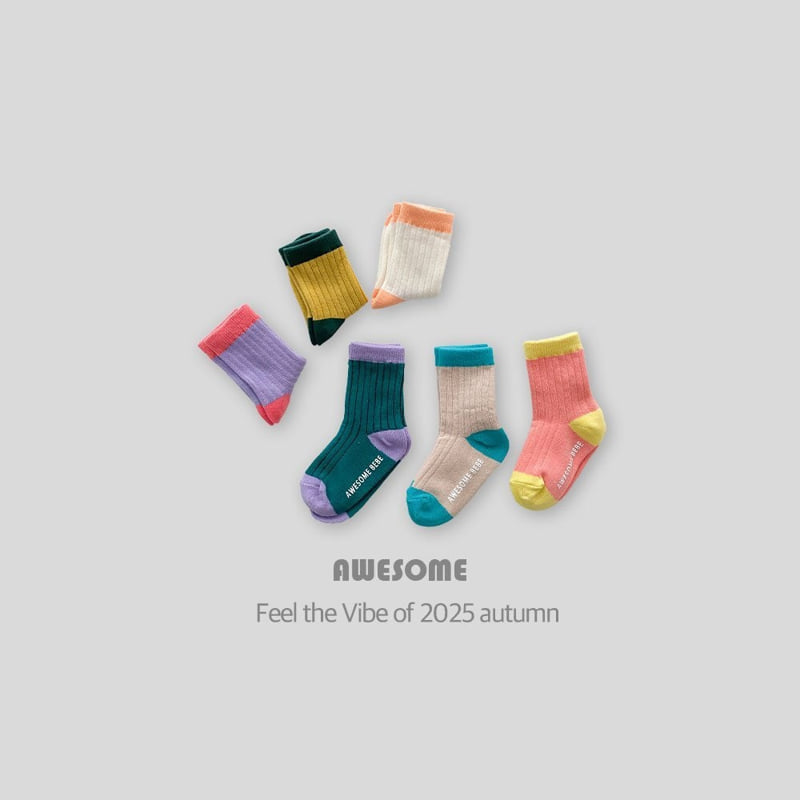 Awesome Bebe - Korean Children Fashion - #todddlerfashion - Pastel Socks Set - 4