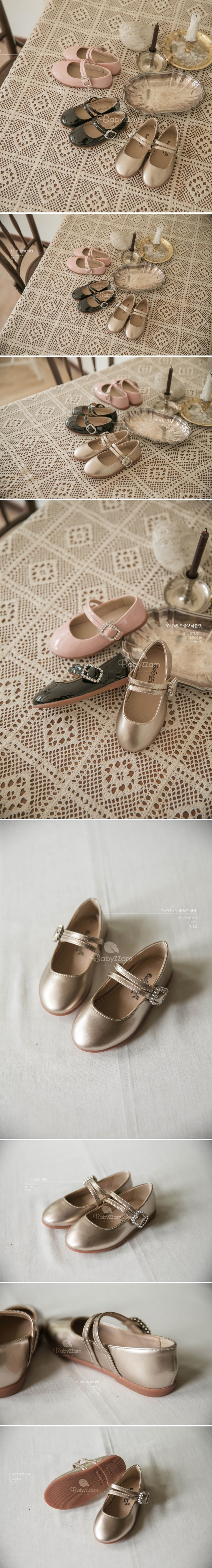 Babyzzam - Korean Children Fashion - #todddlerfashion - Y748 Doobul Jewelry Flats