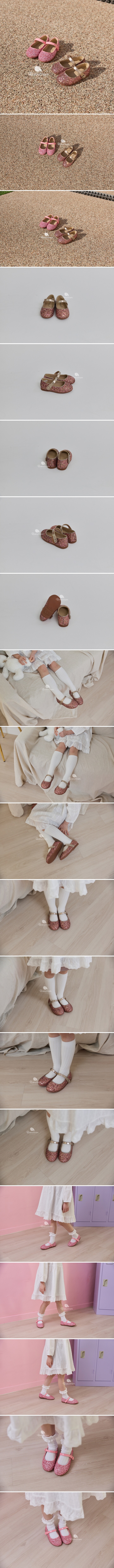 Babyzzam - Korean Children Fashion - #toddlerclothing - Y913 Shine Button Flats