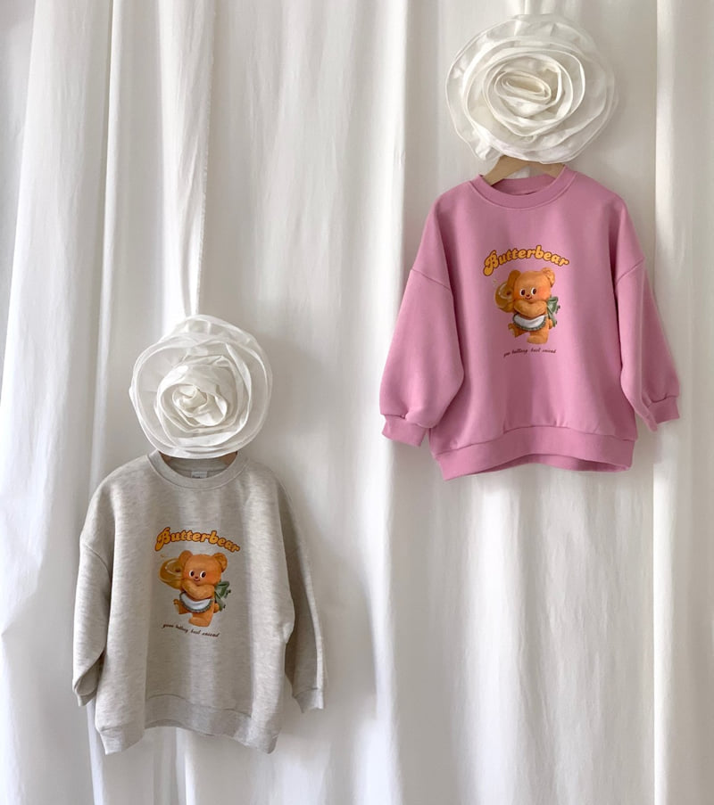 Bailey - Korean Children Fashion - #childrensboutique - Butter Bear Sweatshirt