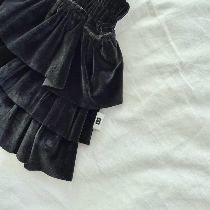 Bailey - Korean Children Fashion - #designkidswear - Velvet Tiered Pants - 3
