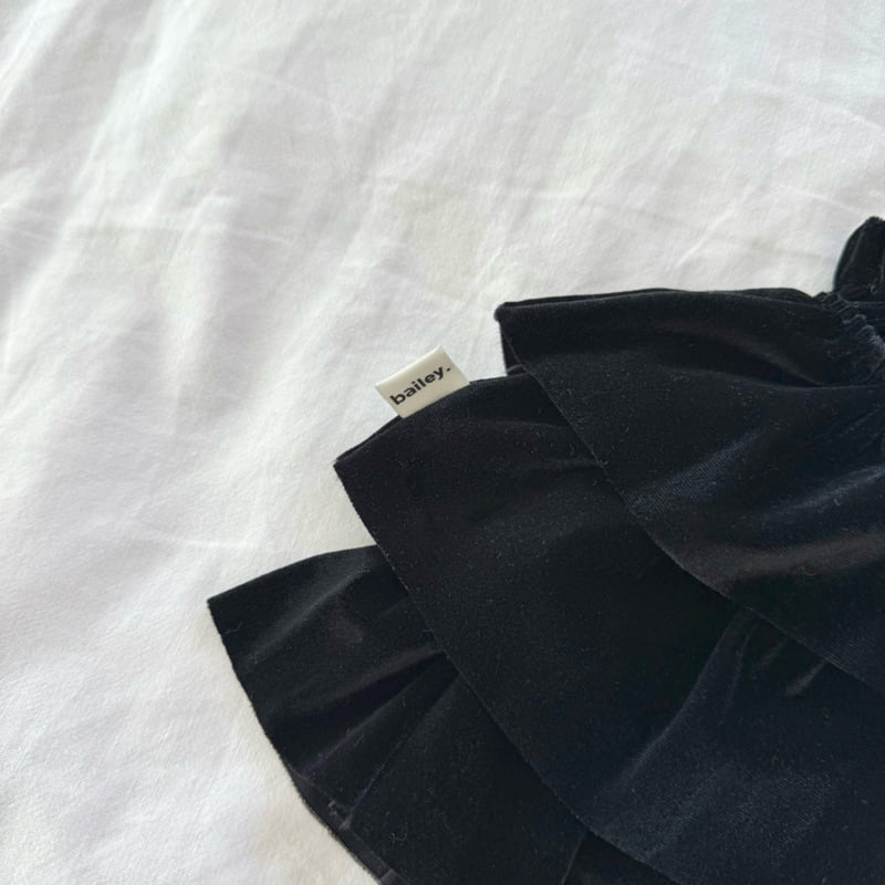 Bailey - Korean Children Fashion - #fashionkids - Velvet Tiered Pants - 5