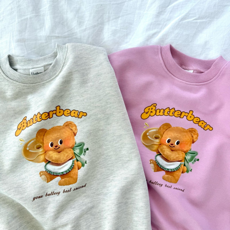 Bailey - Korean Children Fashion - #kidsshorts - Butter Bear Sweatshirt - 5
