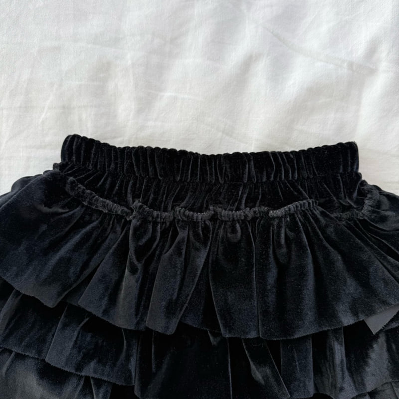 Bailey - Korean Children Fashion - #kidsstore - Velvet Tiered Pants - 7