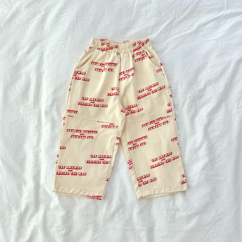 Bailey - Korean Children Fashion - #minifashionista - Lettering Pants