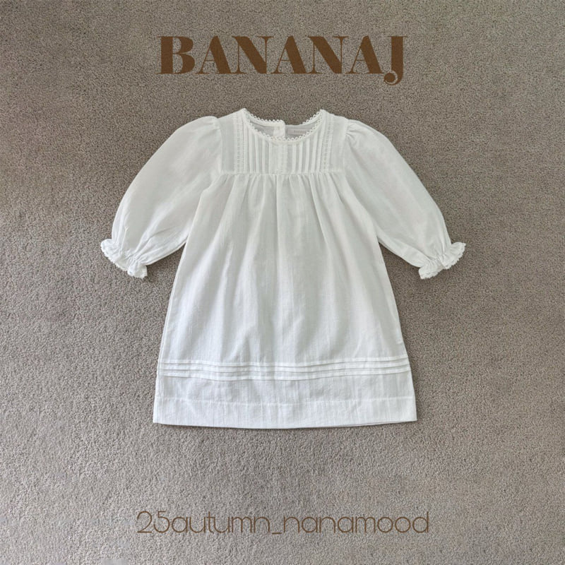 Banana J - Korean Children Fashion - #Kfashion4kids - Snow Pintuck One-piece